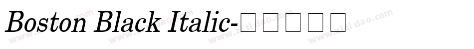 Boston Black Italic字体转换